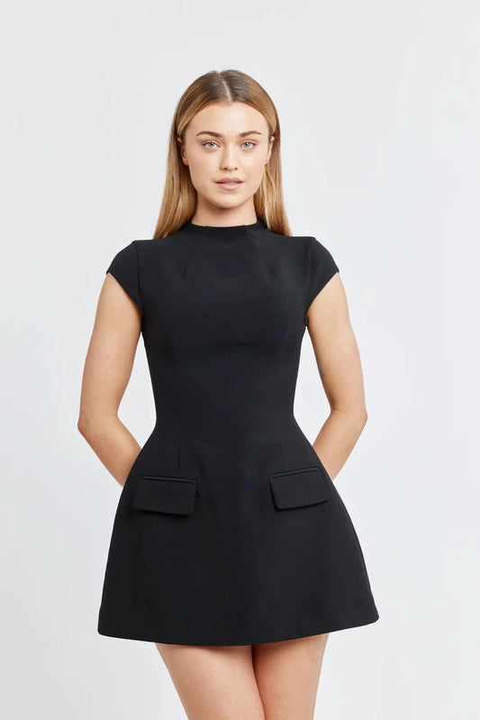Cortez Moretti Sleeve Cap Mini Dress