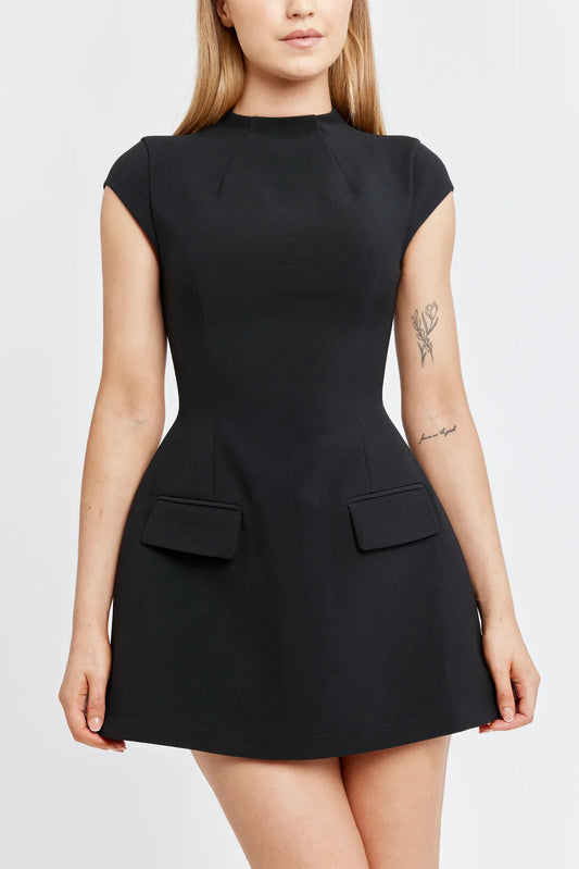 Cortez Moretti Sleeve Cap Mini Dress